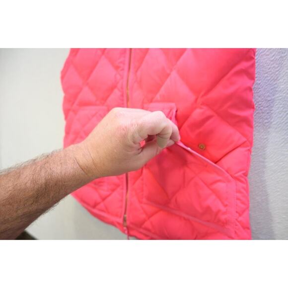 J Crew Puffer Vest Down Waterfowl Pink Full Zip Performance Womens Sz Small - Picture 6 of 9